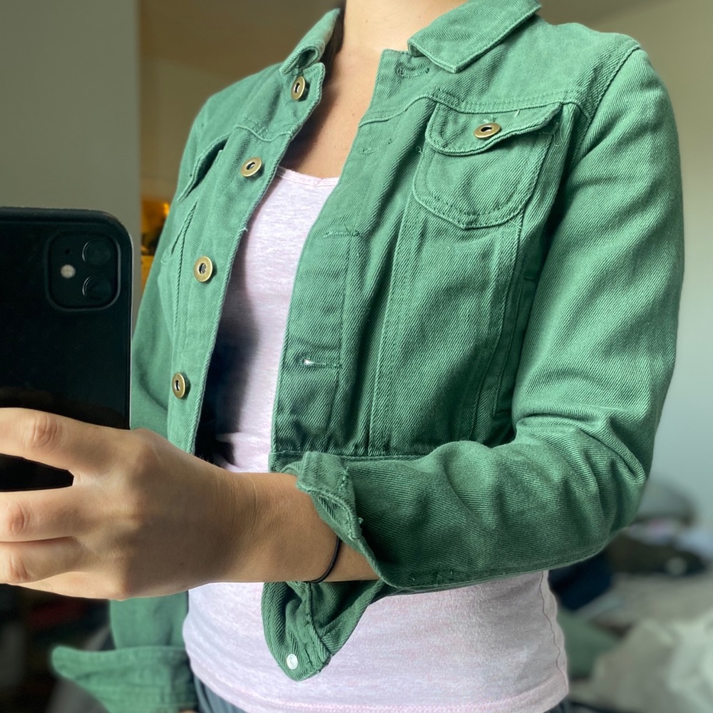 Crop jean jacket
